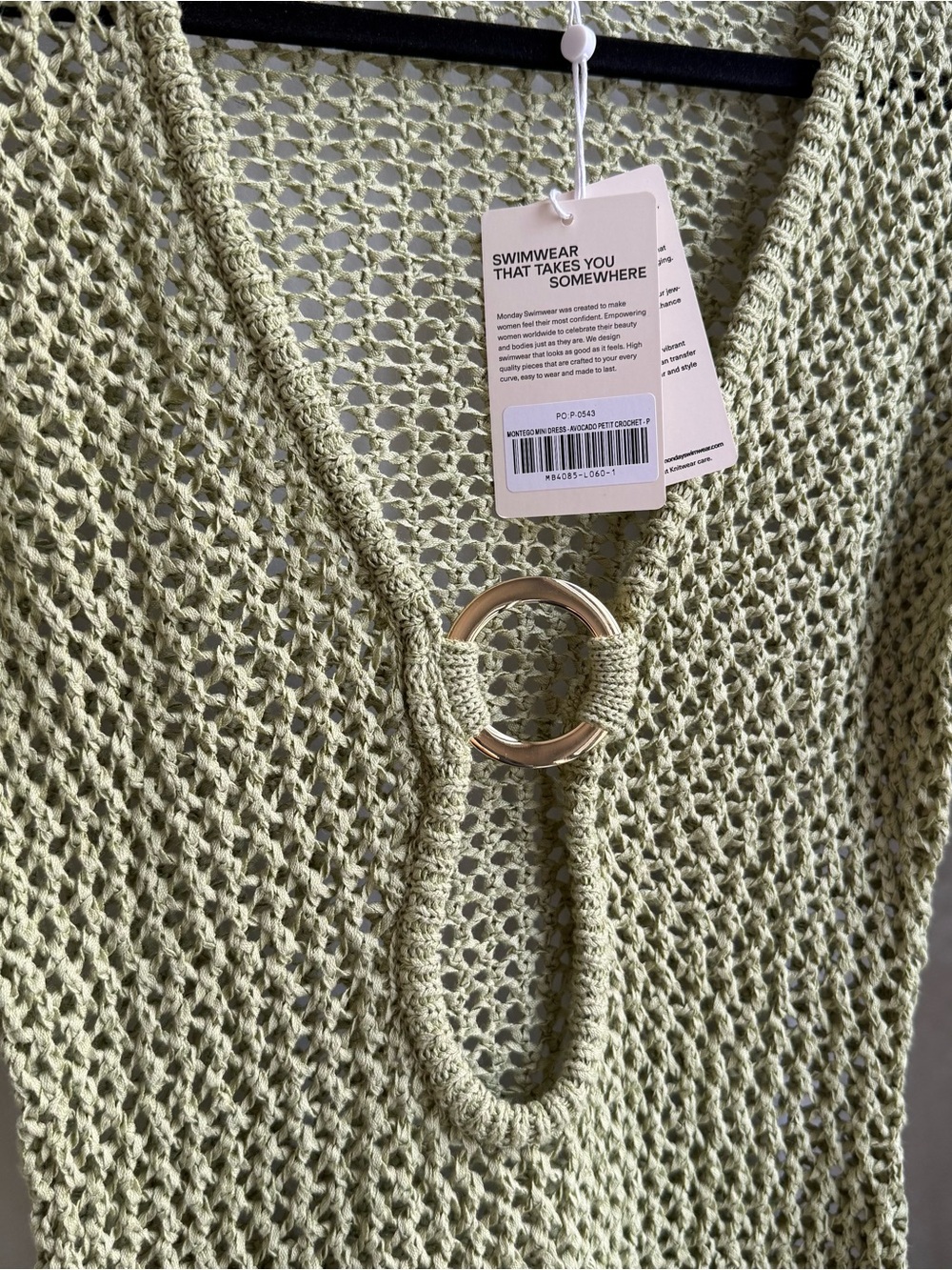 Monday Swim - MONTEGO MINI DRESS - IN AVOCADO PETIT CROCHET - BNWT - Picture 5 of 5